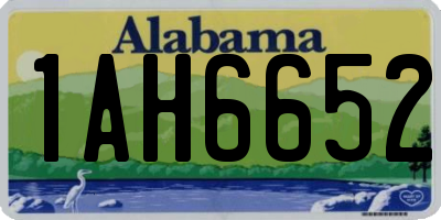 AL license plate 1AH6652