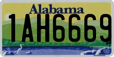 AL license plate 1AH6669