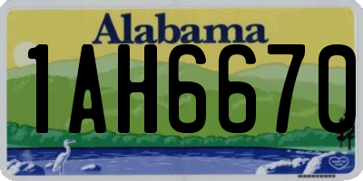 AL license plate 1AH6670
