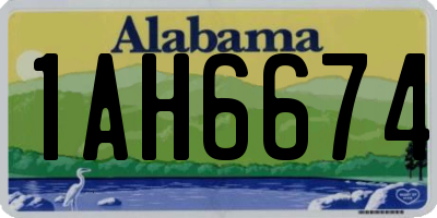 AL license plate 1AH6674