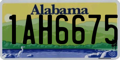 AL license plate 1AH6675