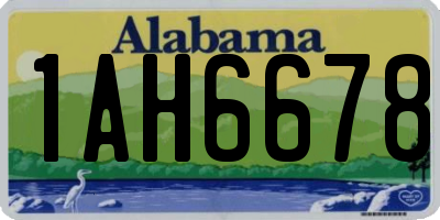 AL license plate 1AH6678