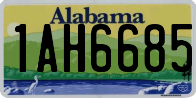 AL license plate 1AH6685