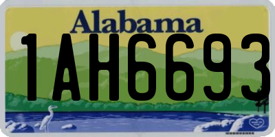 AL license plate 1AH6693