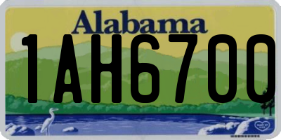 AL license plate 1AH6700