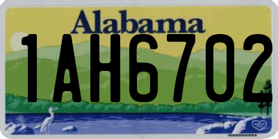 AL license plate 1AH6702