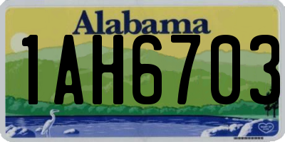 AL license plate 1AH6703