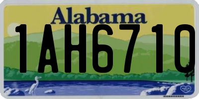 AL license plate 1AH6710