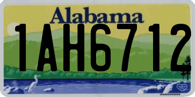 AL license plate 1AH6712