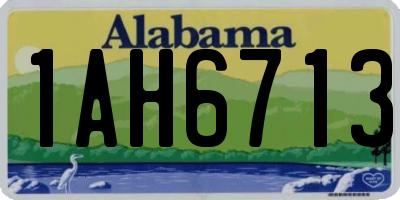 AL license plate 1AH6713
