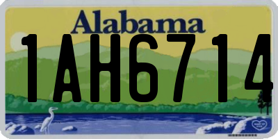 AL license plate 1AH6714