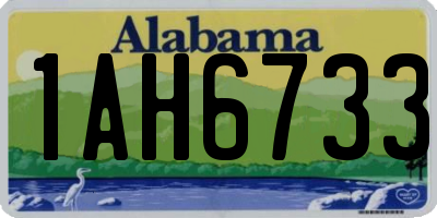 AL license plate 1AH6733