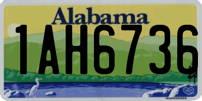 AL license plate 1AH6736