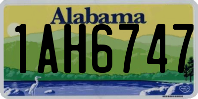 AL license plate 1AH6747