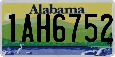 AL license plate 1AH6752