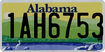AL license plate 1AH6753