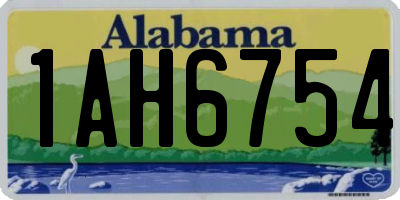 AL license plate 1AH6754