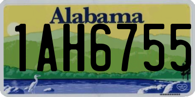 AL license plate 1AH6755