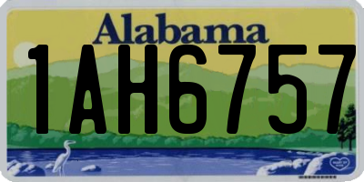AL license plate 1AH6757