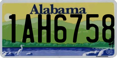 AL license plate 1AH6758