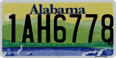 AL license plate 1AH6778