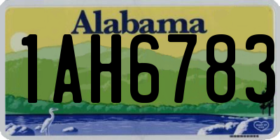 AL license plate 1AH6783