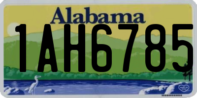 AL license plate 1AH6785