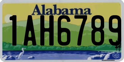 AL license plate 1AH6789