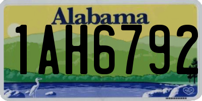 AL license plate 1AH6792