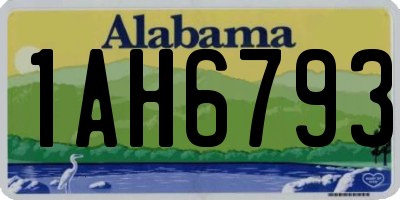 AL license plate 1AH6793