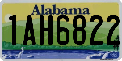 AL license plate 1AH6822
