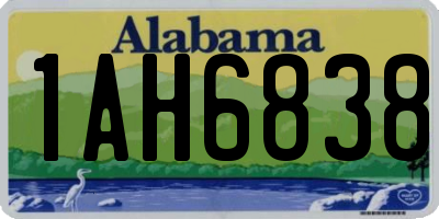 AL license plate 1AH6838