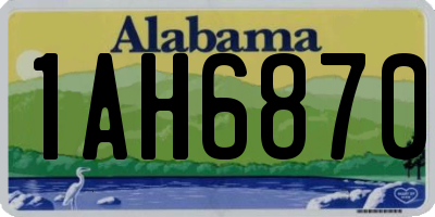 AL license plate 1AH6870