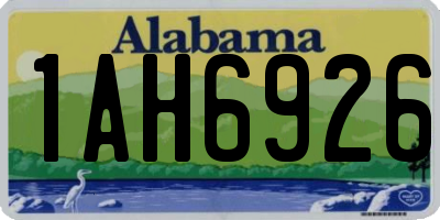 AL license plate 1AH6926