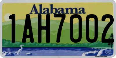 AL license plate 1AH7002
