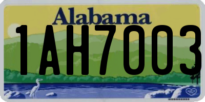 AL license plate 1AH7003