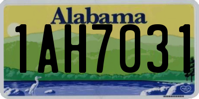 AL license plate 1AH7031