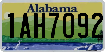 AL license plate 1AH7092