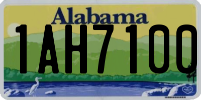 AL license plate 1AH7100
