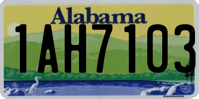 AL license plate 1AH7103
