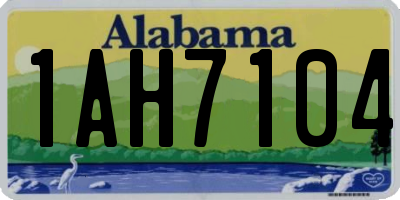 AL license plate 1AH7104