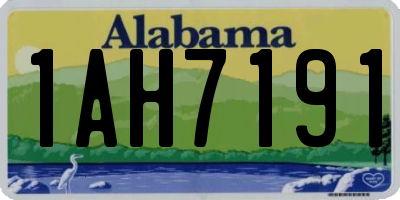 AL license plate 1AH7191