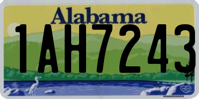AL license plate 1AH7243