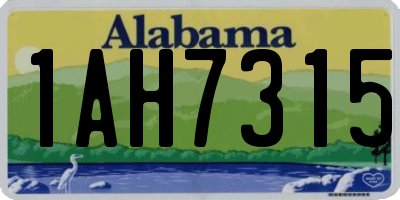 AL license plate 1AH7315