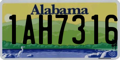 AL license plate 1AH7316