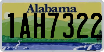 AL license plate 1AH7322