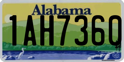 AL license plate 1AH7360