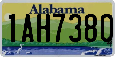 AL license plate 1AH7380