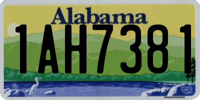 AL license plate 1AH7381