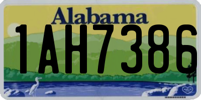 AL license plate 1AH7386